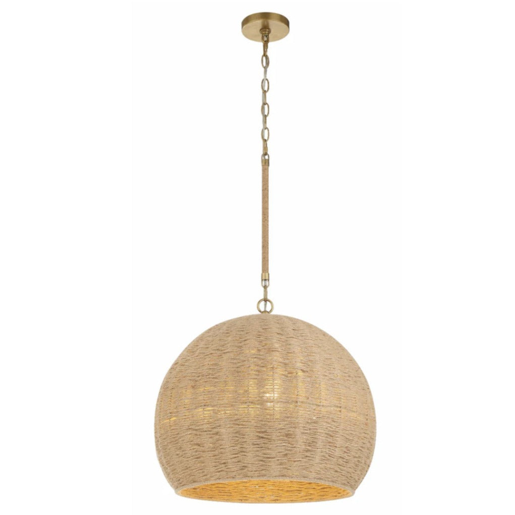 3-Light Natural Downward-Facing Pendant