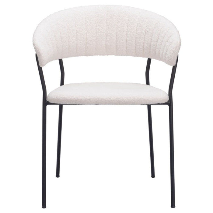 Modern Glam White Dining Chair