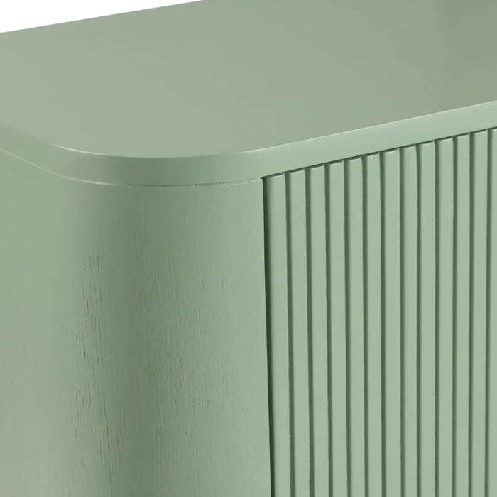 Transitional Mint Green Two-Door Cabinet