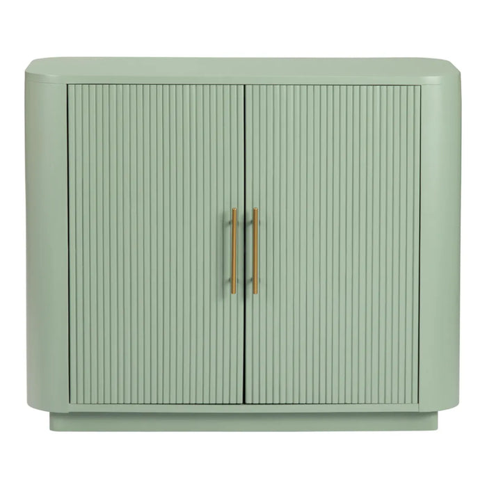 Transitional Mint Green Two-Door Cabinet