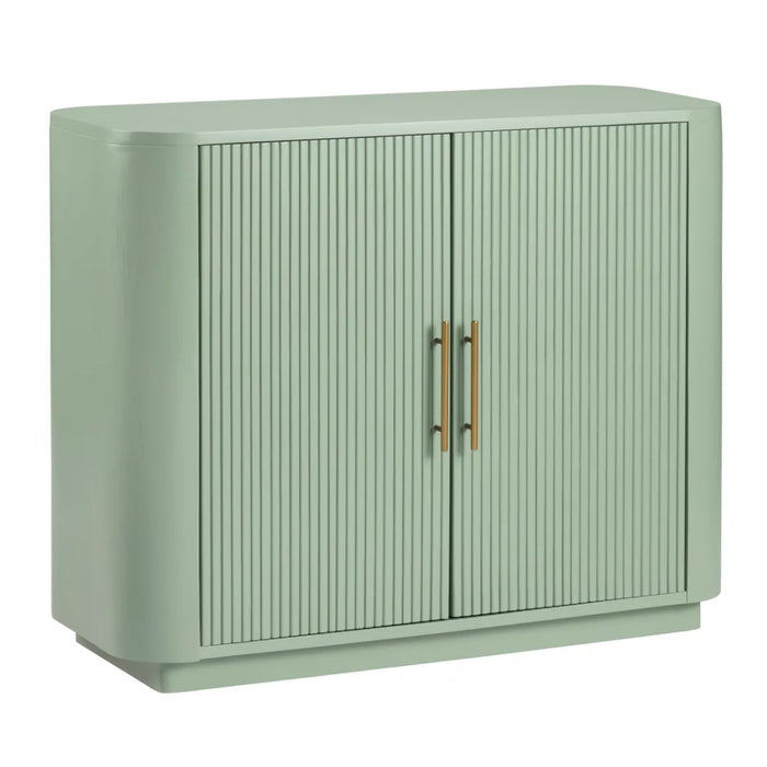 Transitional Mint Green Two-Door Cabinet