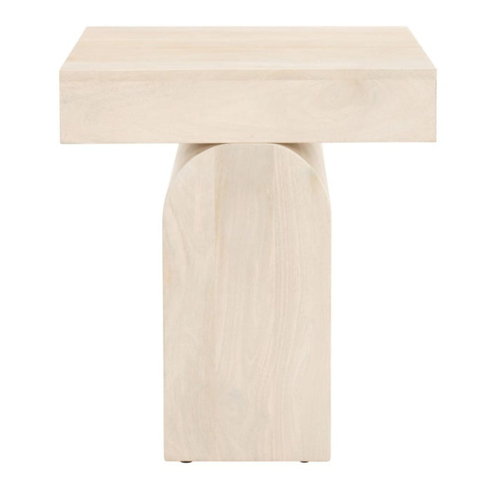 Natural White Washed Side Table