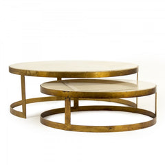 Nesting Round Marble Coffee Table