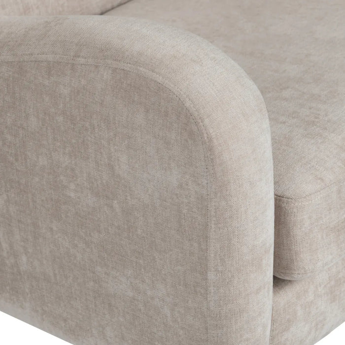 Contemporary Cream Upholstered Accent Chair