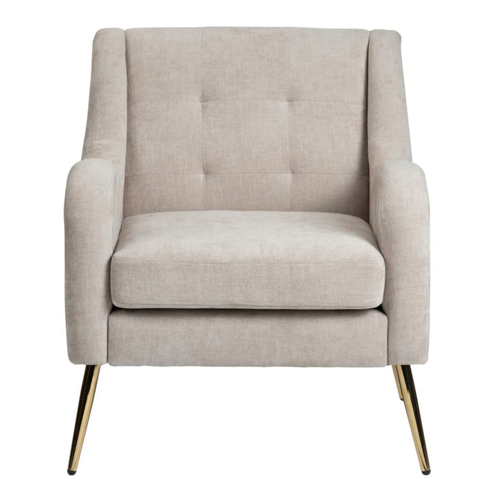 Contemporary Cream Upholstered Accent Chair