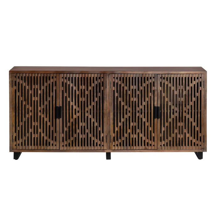 Rustic Slat Wooden Sideboard