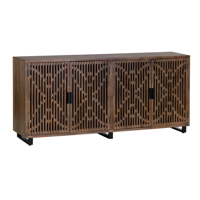 Rustic Slat Wooden Sideboard