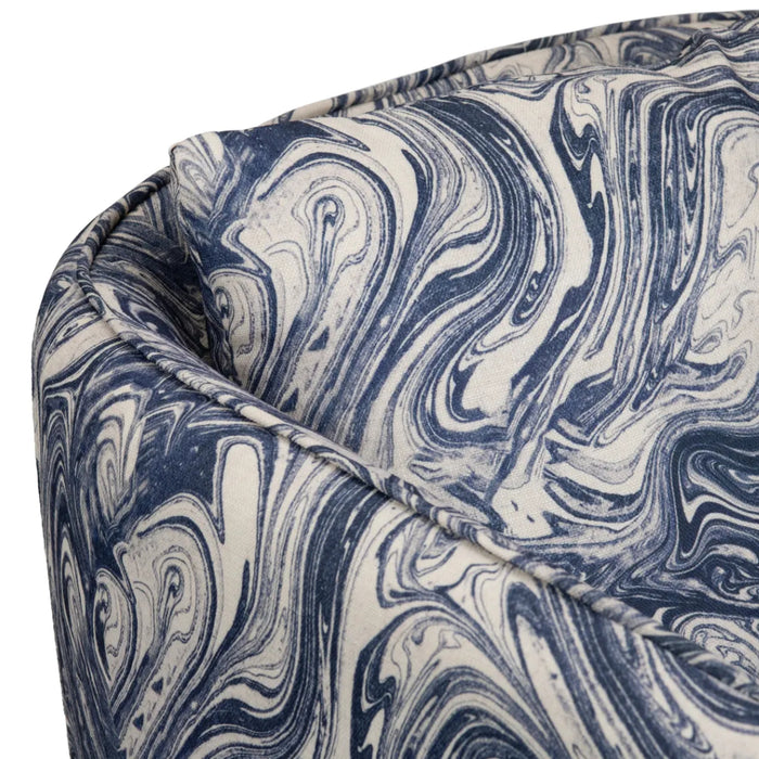 Blue Ocean Swirl Accent Chair