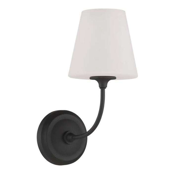 1-Light Industrial Black Forged Wall Sconce