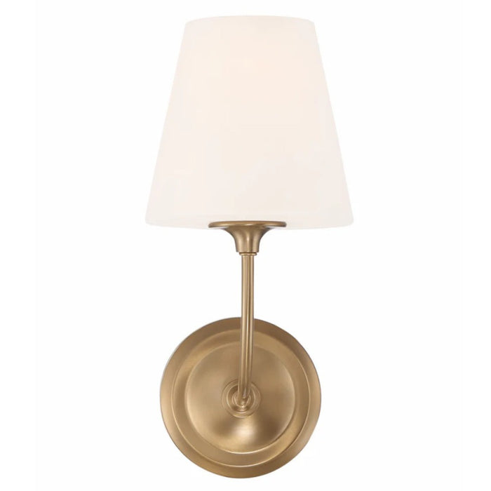 1-Light Industrial Vibrant Gold Wall Sconce