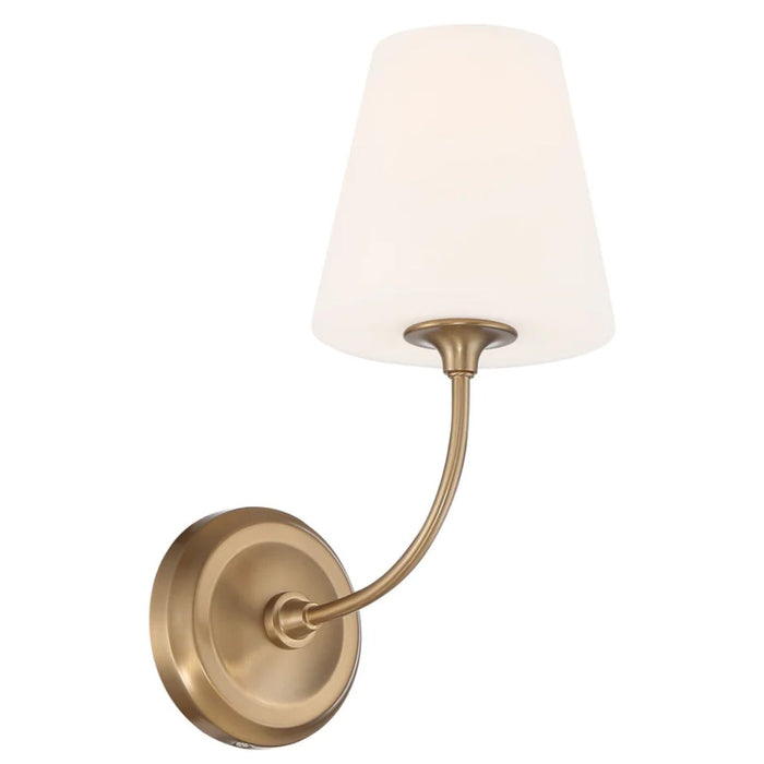 1-Light Industrial Vibrant Gold Wall Sconce