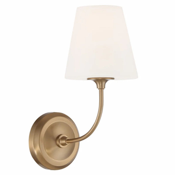 1-Light Industrial Vibrant Gold Wall Sconce