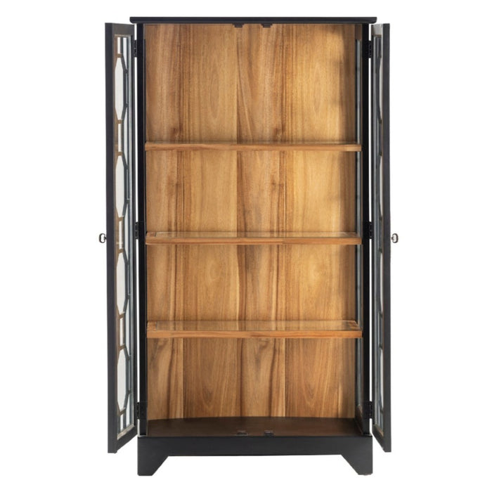 Black Brown Glass Cabinet