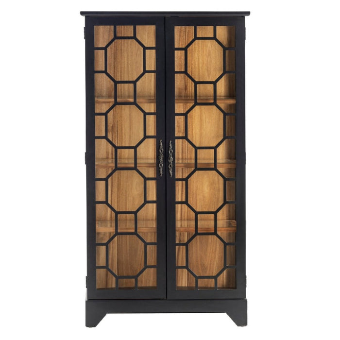 Black Brown Glass Cabinet