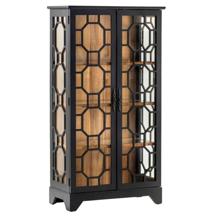 Black Brown Glass Cabinet