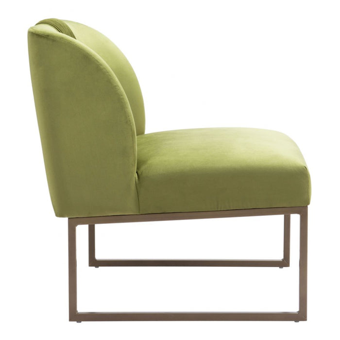 Lush Olive Green Accent Chair