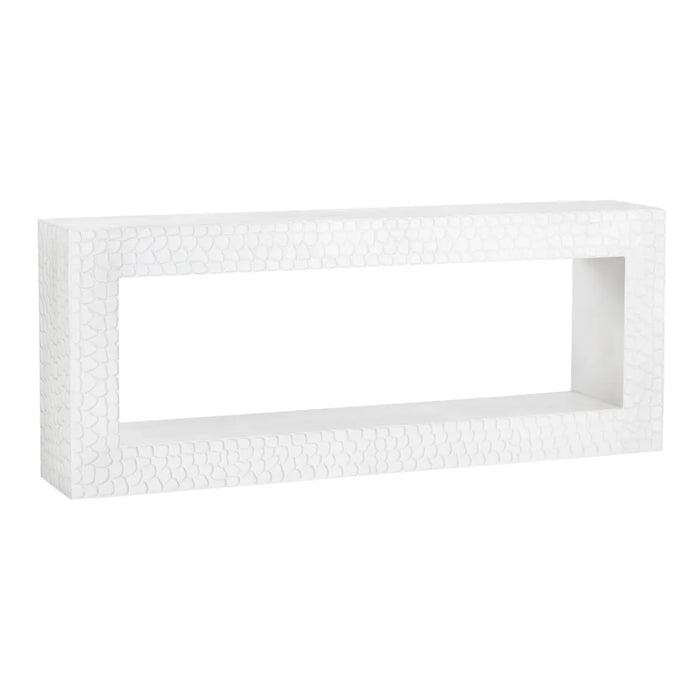 Modern White Cubic Console Table