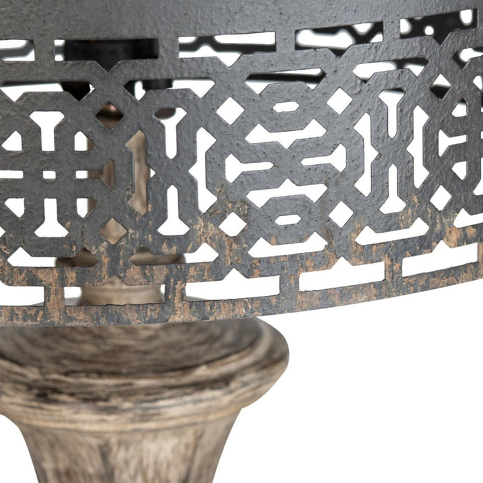 Black Weathered Table Lamp