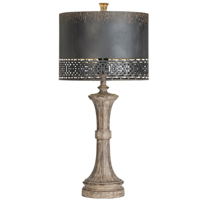 Black Weathered Table Lamp