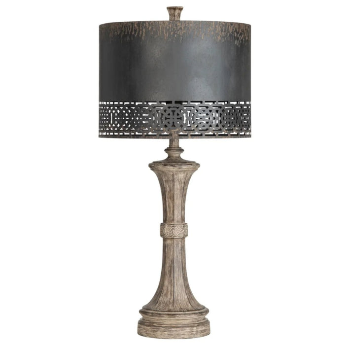 Black Weathered Table Lamp