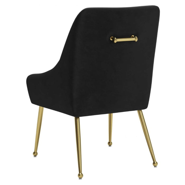 Black & Gold Upholstered Dining Chair