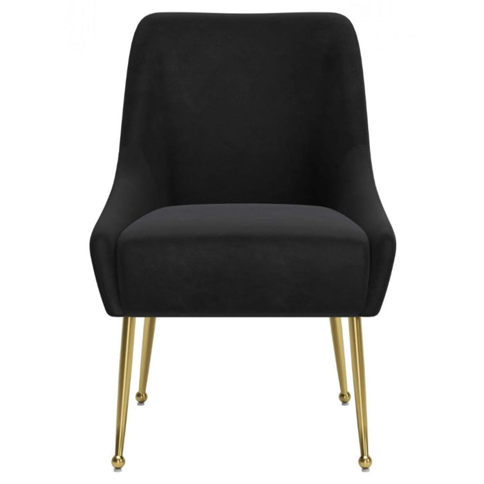 Black & Gold Upholstered Dining Chair