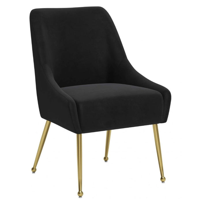 Black & Gold Upholstered Dining Chair