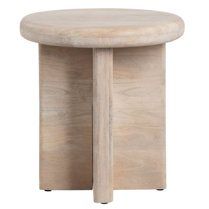 Natural Japandi End Table