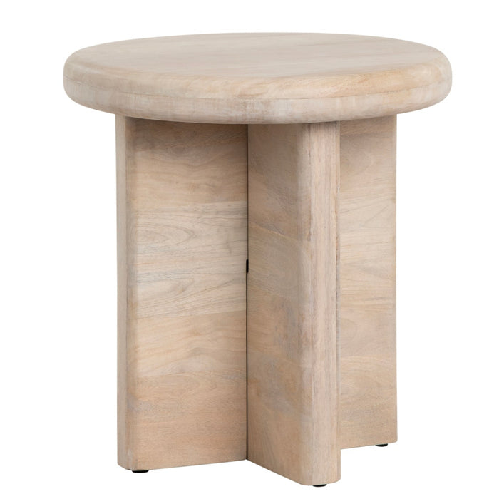 Natural Japandi End Table