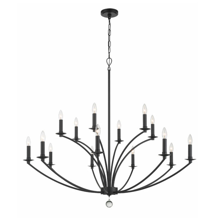 15-Light Black Farmhouse Chandelier