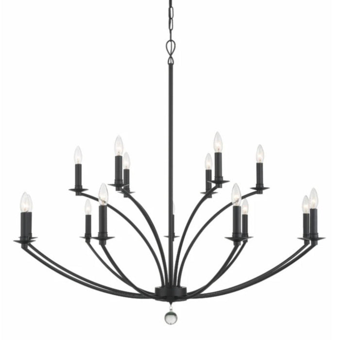 15-Light Black Farmhouse Chandelier