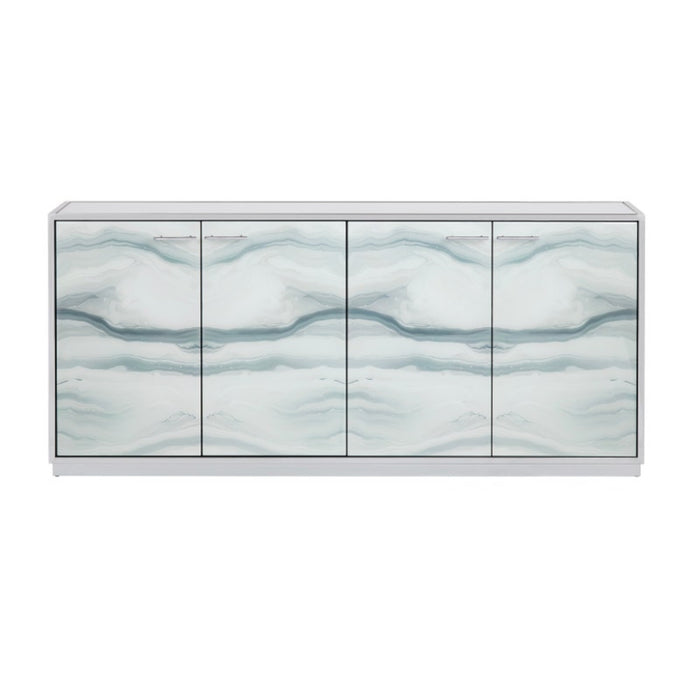 Modern Coastal Abstract Design Sideboard