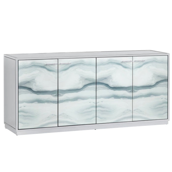 Modern Coastal Abstract Design Sideboard