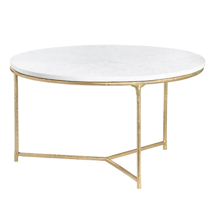 Modern Round White-Gold Coffee Table