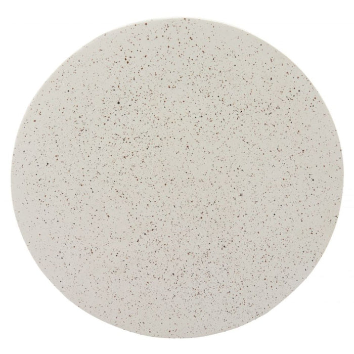 White Faux Terrazzo Side Table