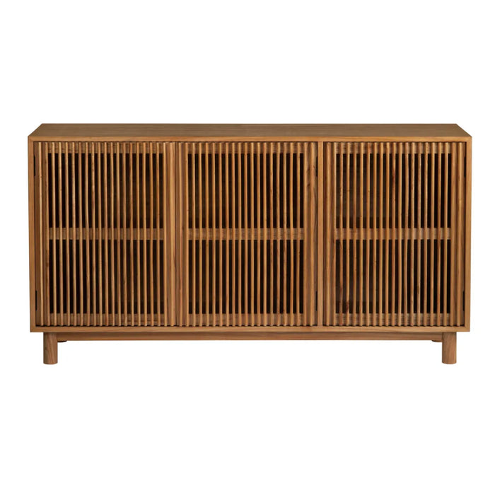 Transitional Wooden Three-Door Sideboard