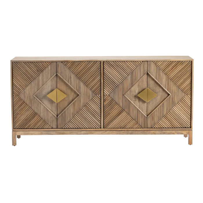 Natural Diamond Pattern Sideboard