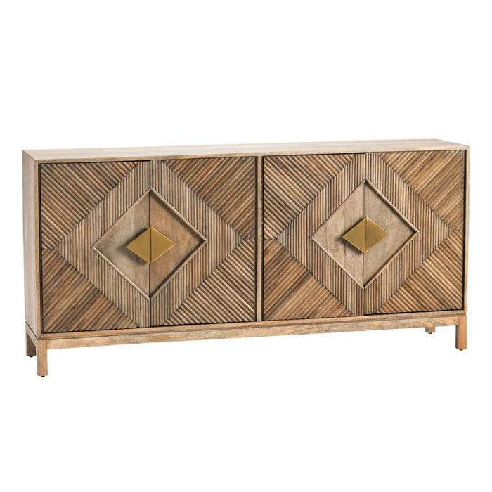 Natural Diamond Pattern Sideboard