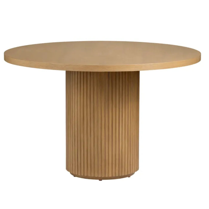 Natural Round Reeded Dining Table