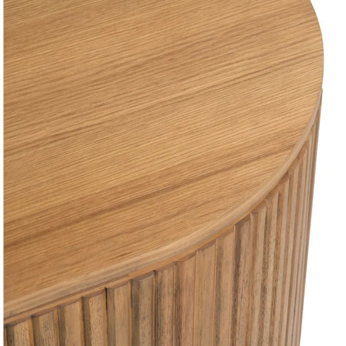 Natural Oval Reeded Coffee Table