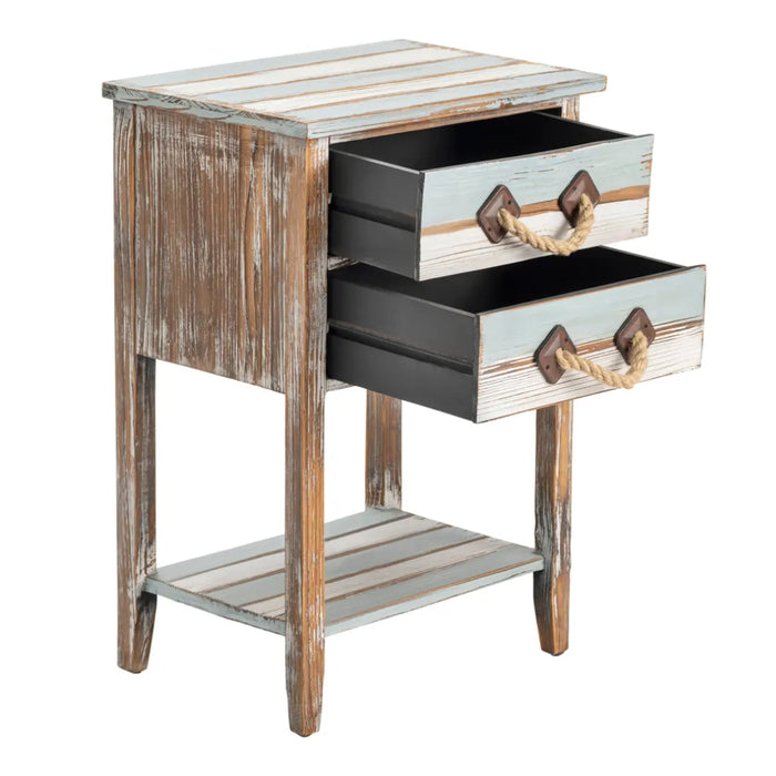 Nautical Weathered Accent Table