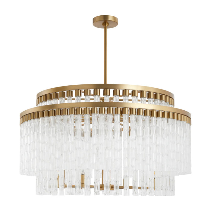 Aged Brass 12-Light Chandelier