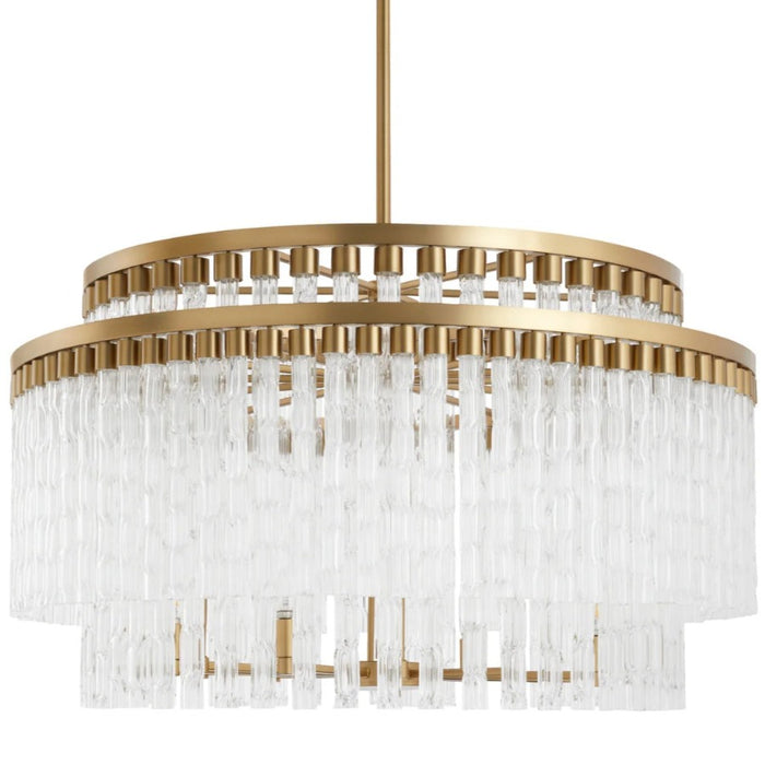 Aged Brass 12-Light Chandelier