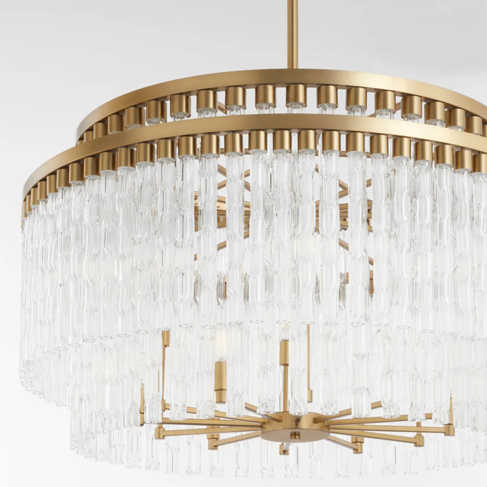 Aged Brass 12-Light Chandelier