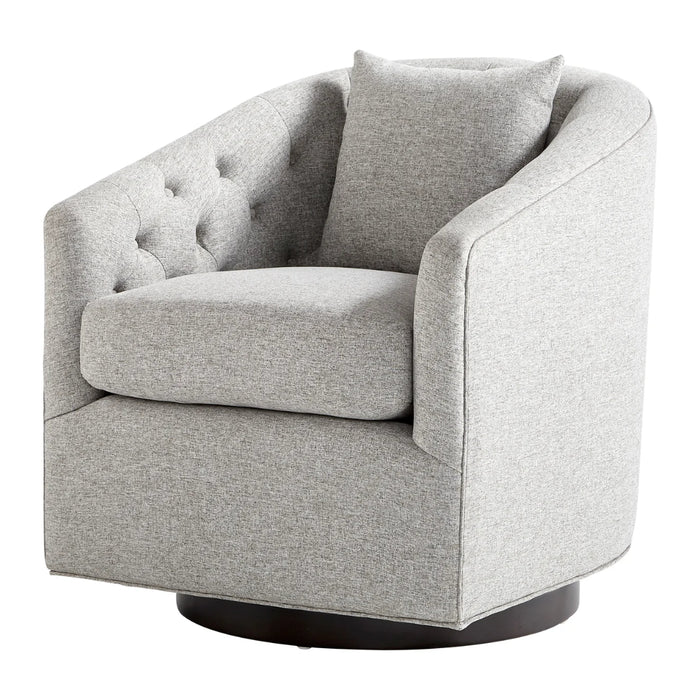 Round Grey Swivel Chair