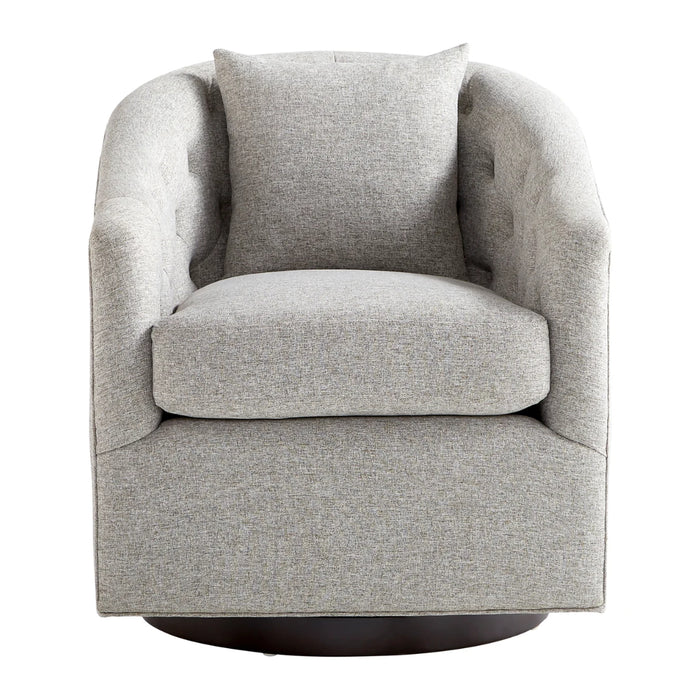 Round Grey Swivel Chair