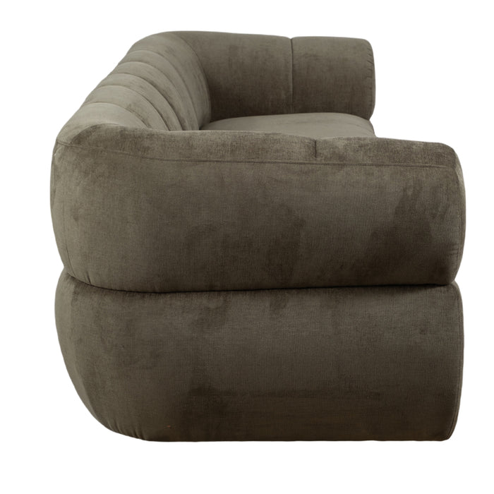 Olive Rounded Arm Sofa