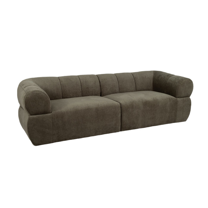 Olive Rounded Arm Sofa