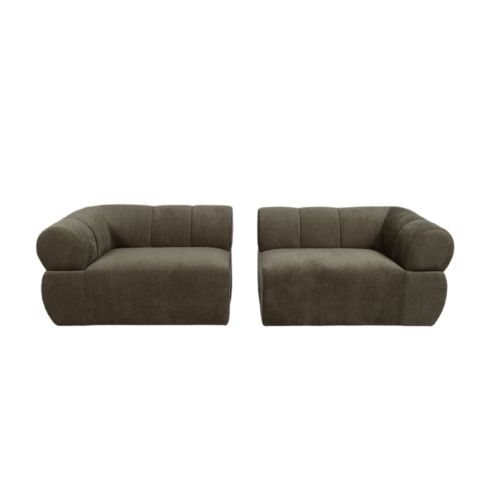 Olive Rounded Arm Sofa