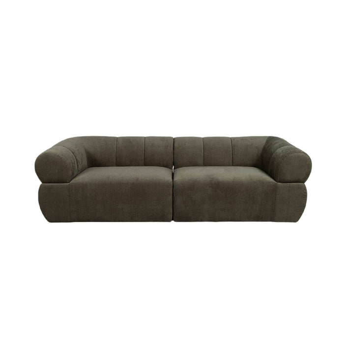 Olive Rounded Arm Sofa